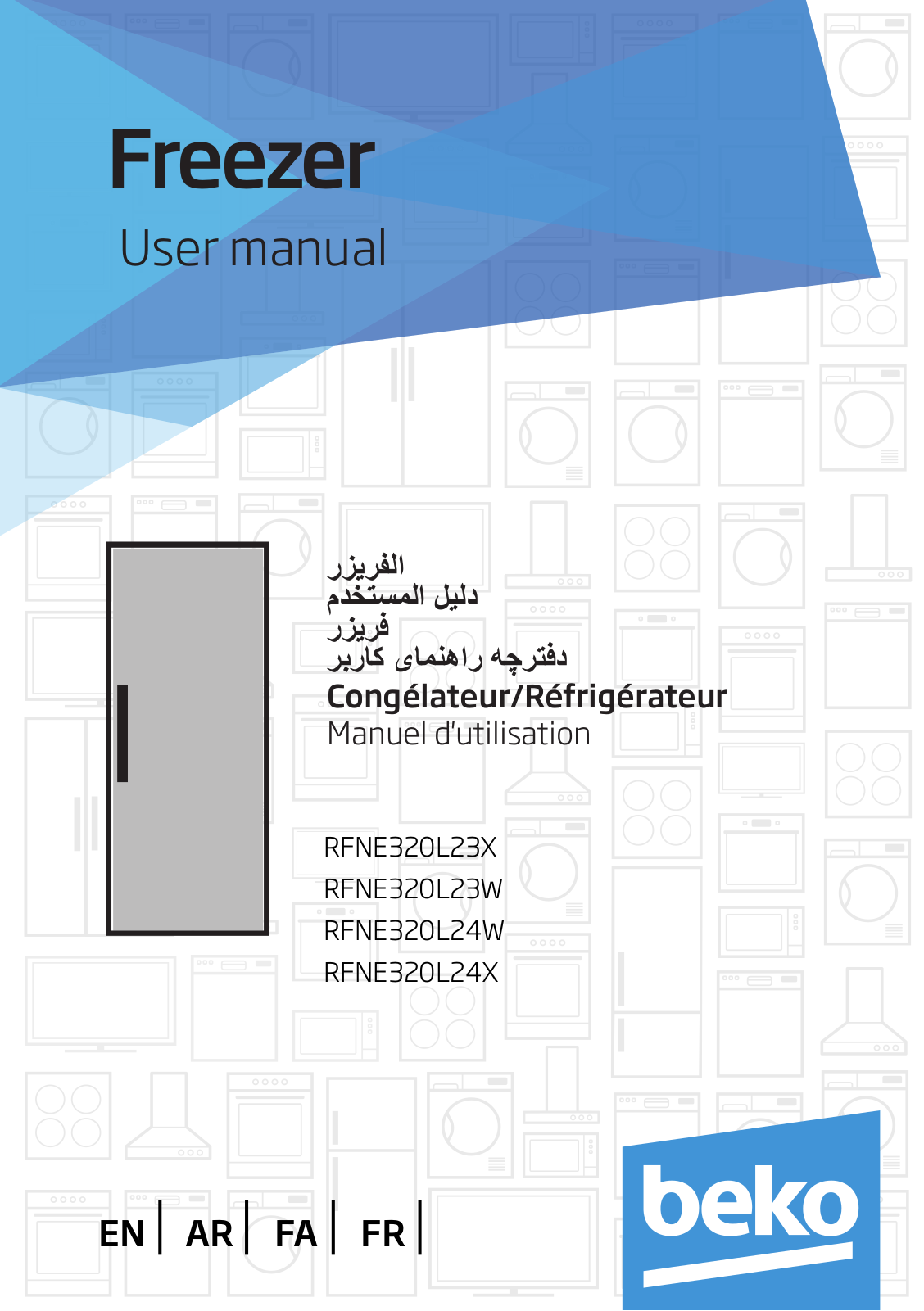 Beko RFNE320L23X, RFNE320L23W, RFNE320L24W, RFNE320L24X User manual