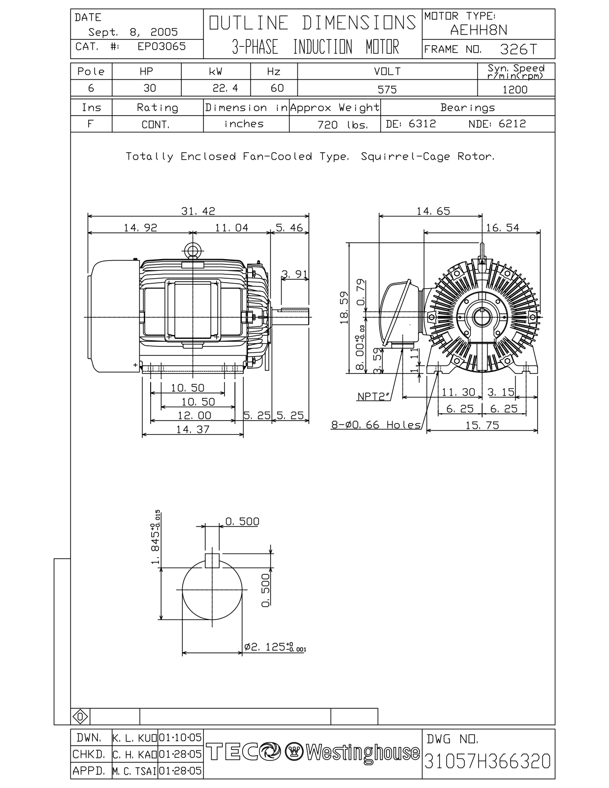 Teco EP03065 Reference Drawing