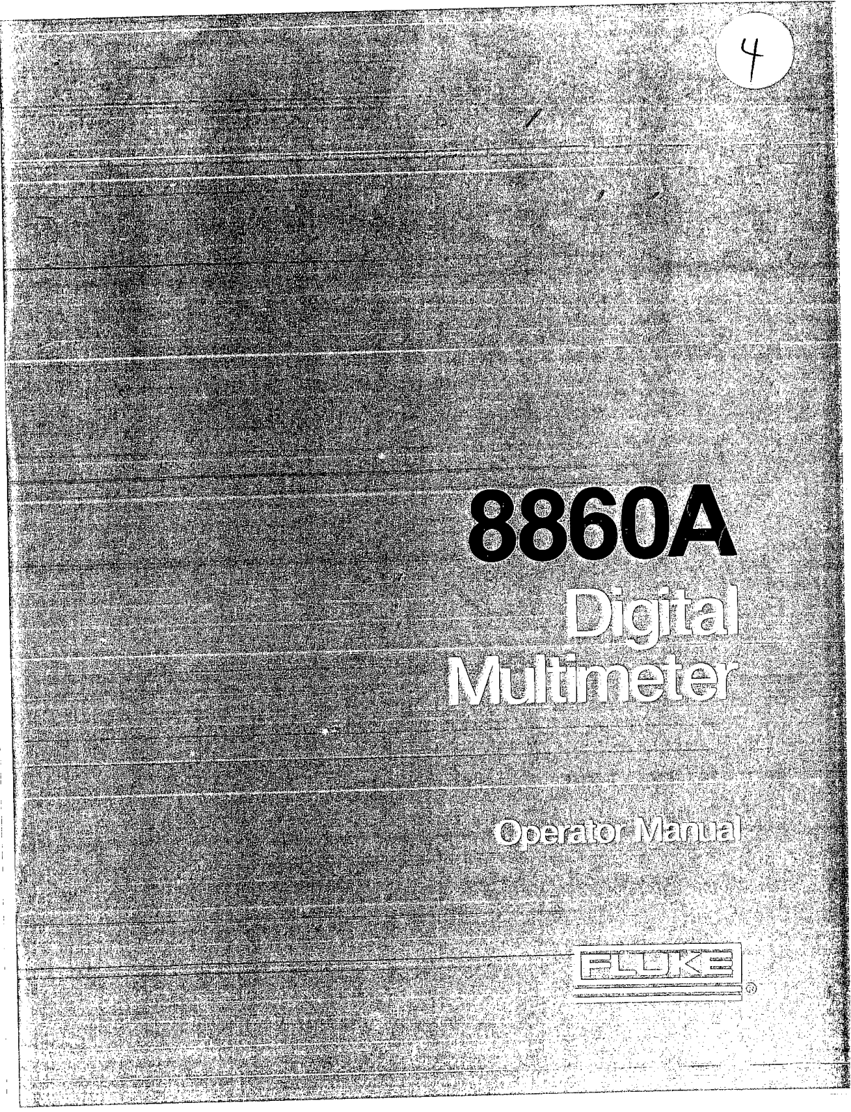 Fluke 8860a schematic