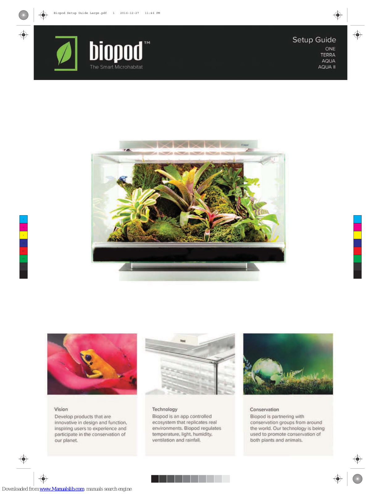 biopod AQUA, AQUA II, TERRA, ONE Setup Manual - ManualMachine.com