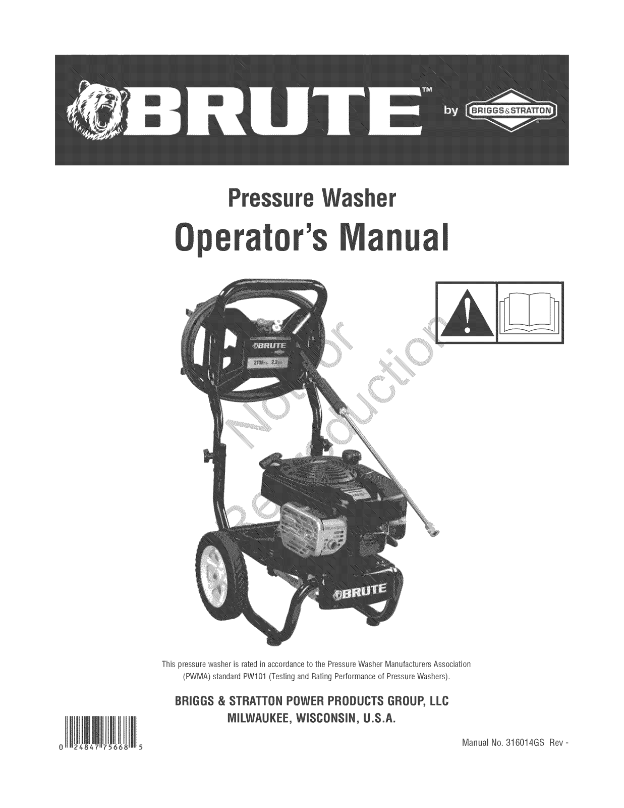 Briggs & Stratton 020515-00 Owner’s Manual