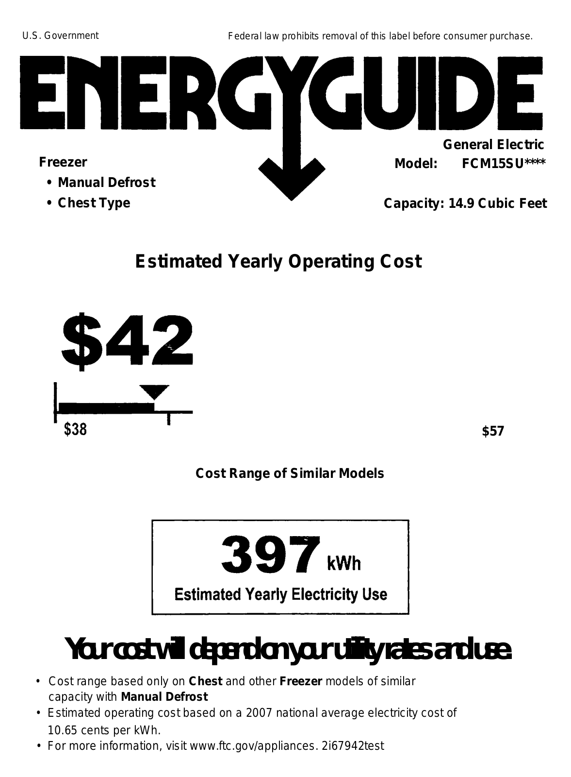 GE FCM15SUWW User Manual