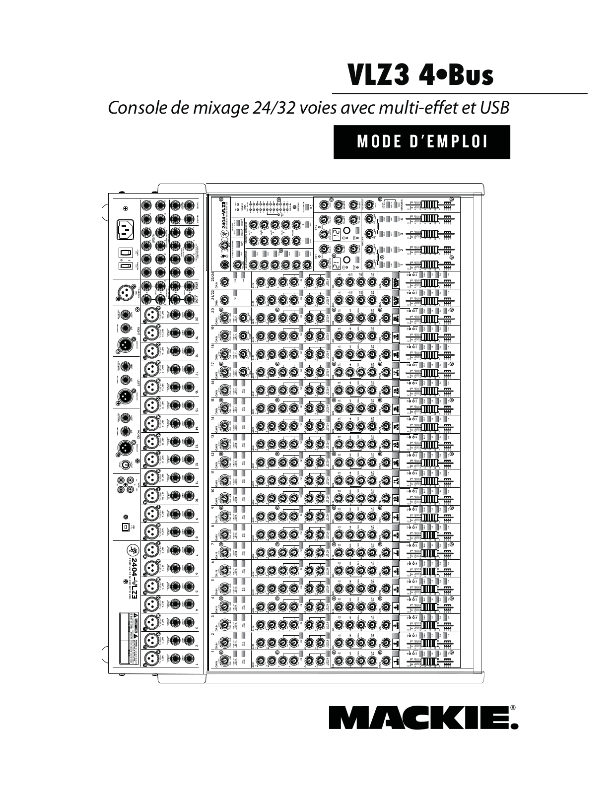 Mackie 2404-VLZ3, 402-VLZ3, 3204-VLZ3 Owner's Manual