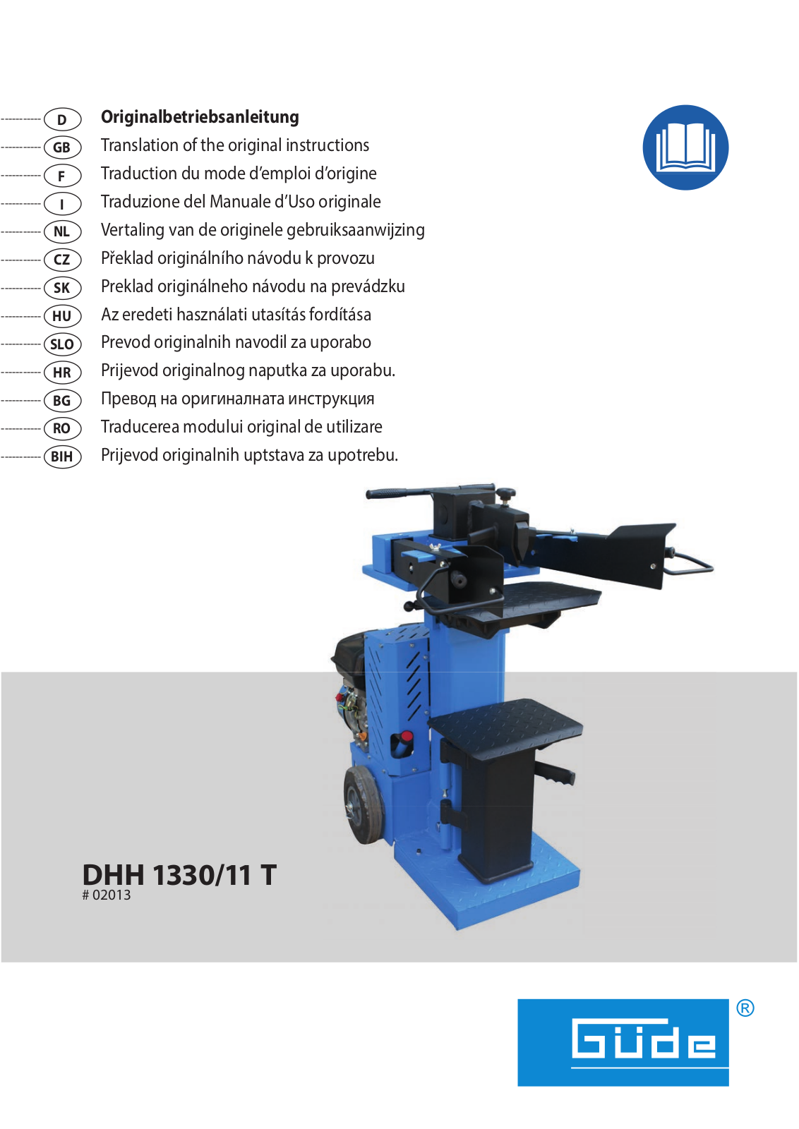 Güde DHH 133011 T User Manual