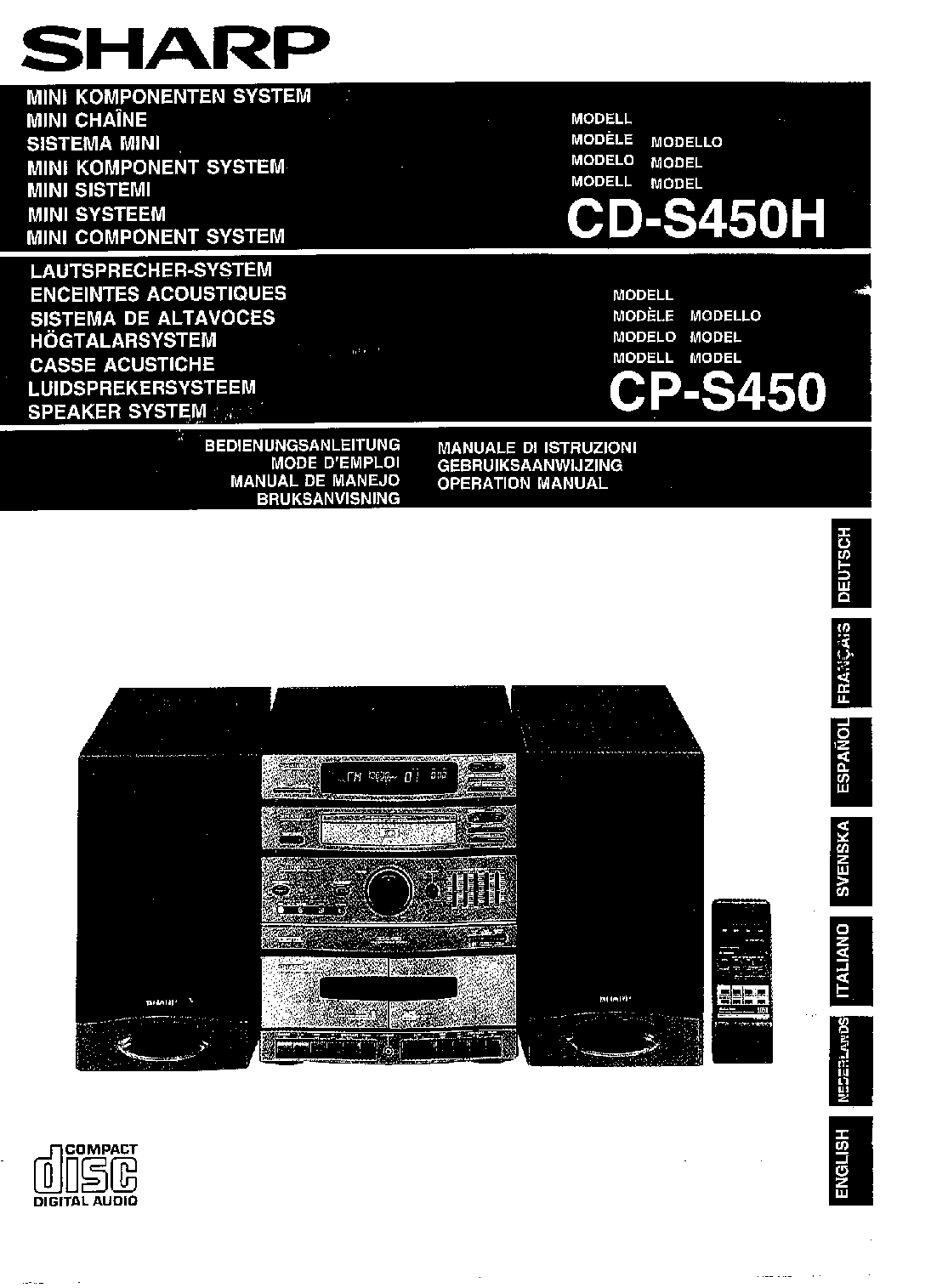 Sharp CD-S450H, CP-S450 Owner Manual