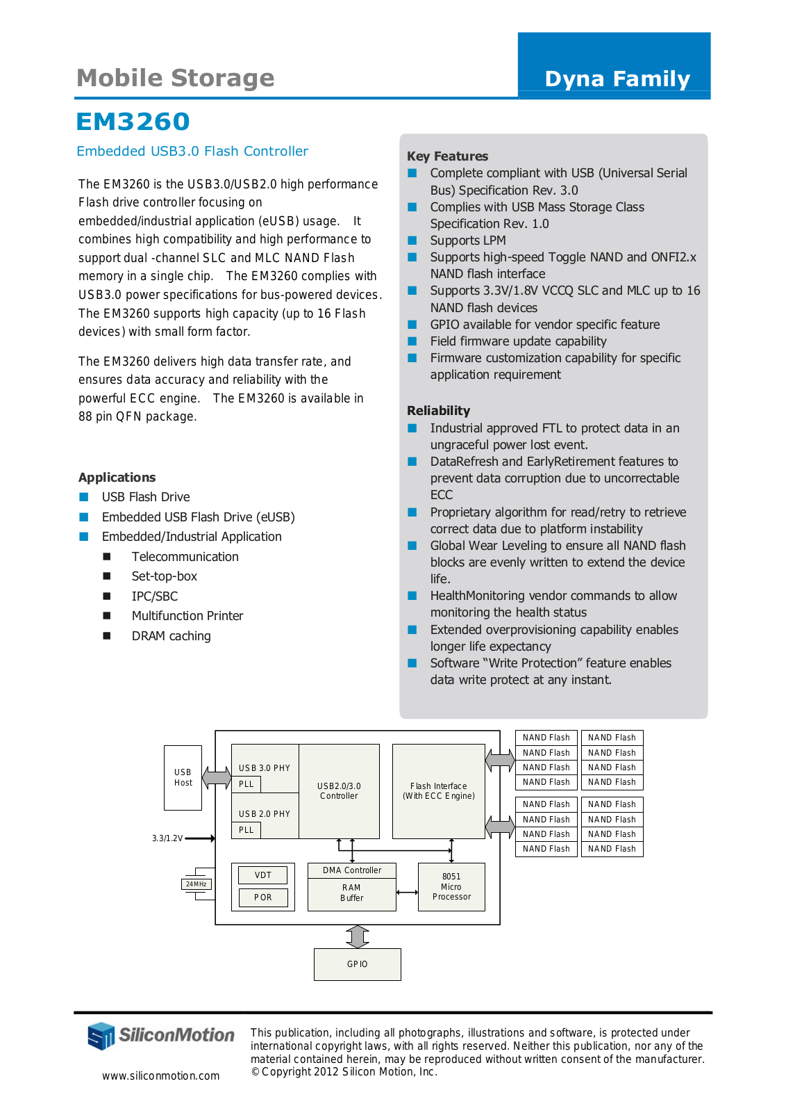 Silicon Motion EM3260 User Manual - ManualMachine.com