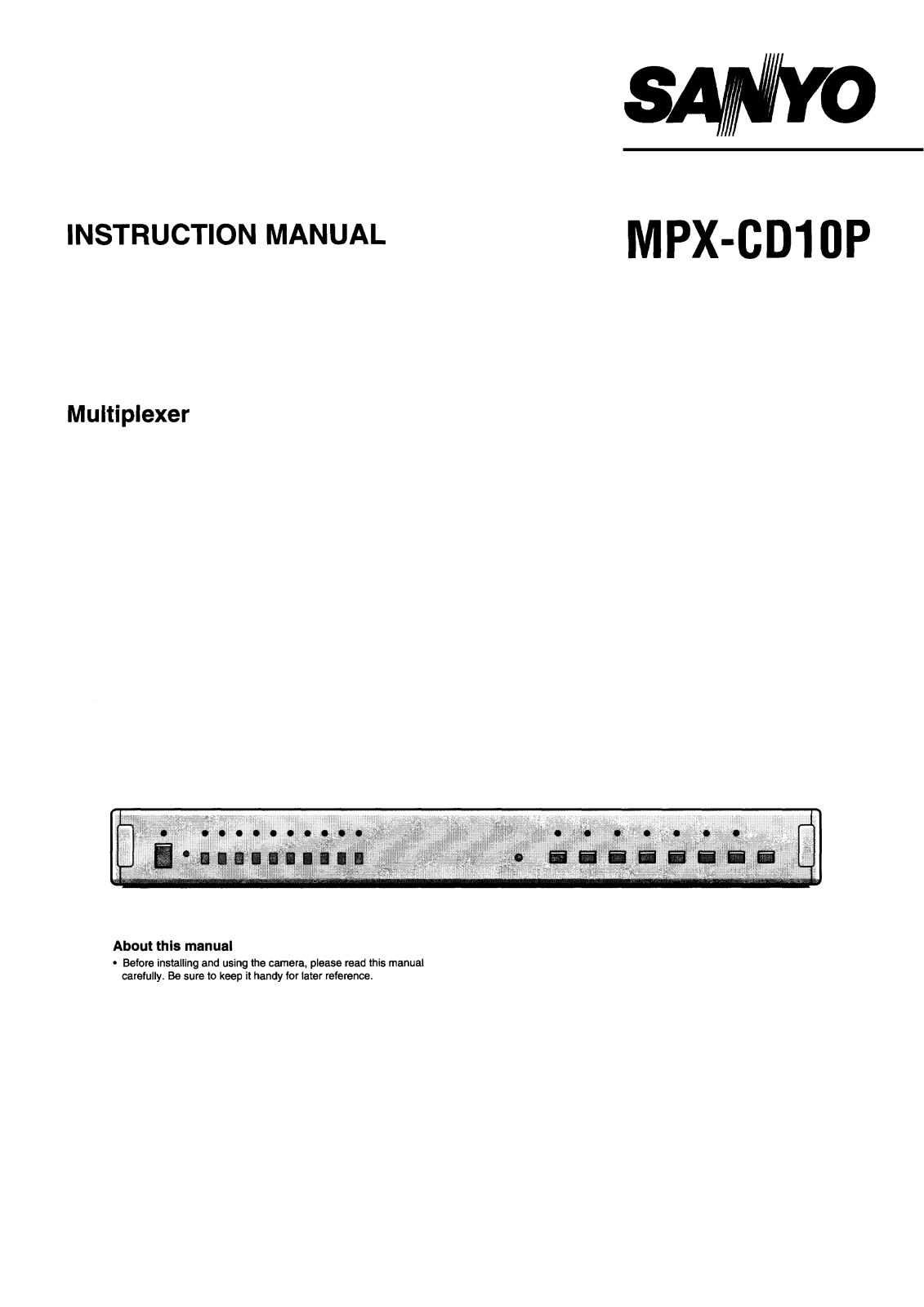 Sanyo MPX-CD10P Instruction Manual