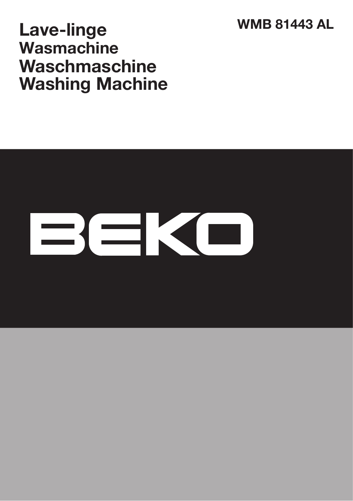 Beko WMB 81443 AL User Manual