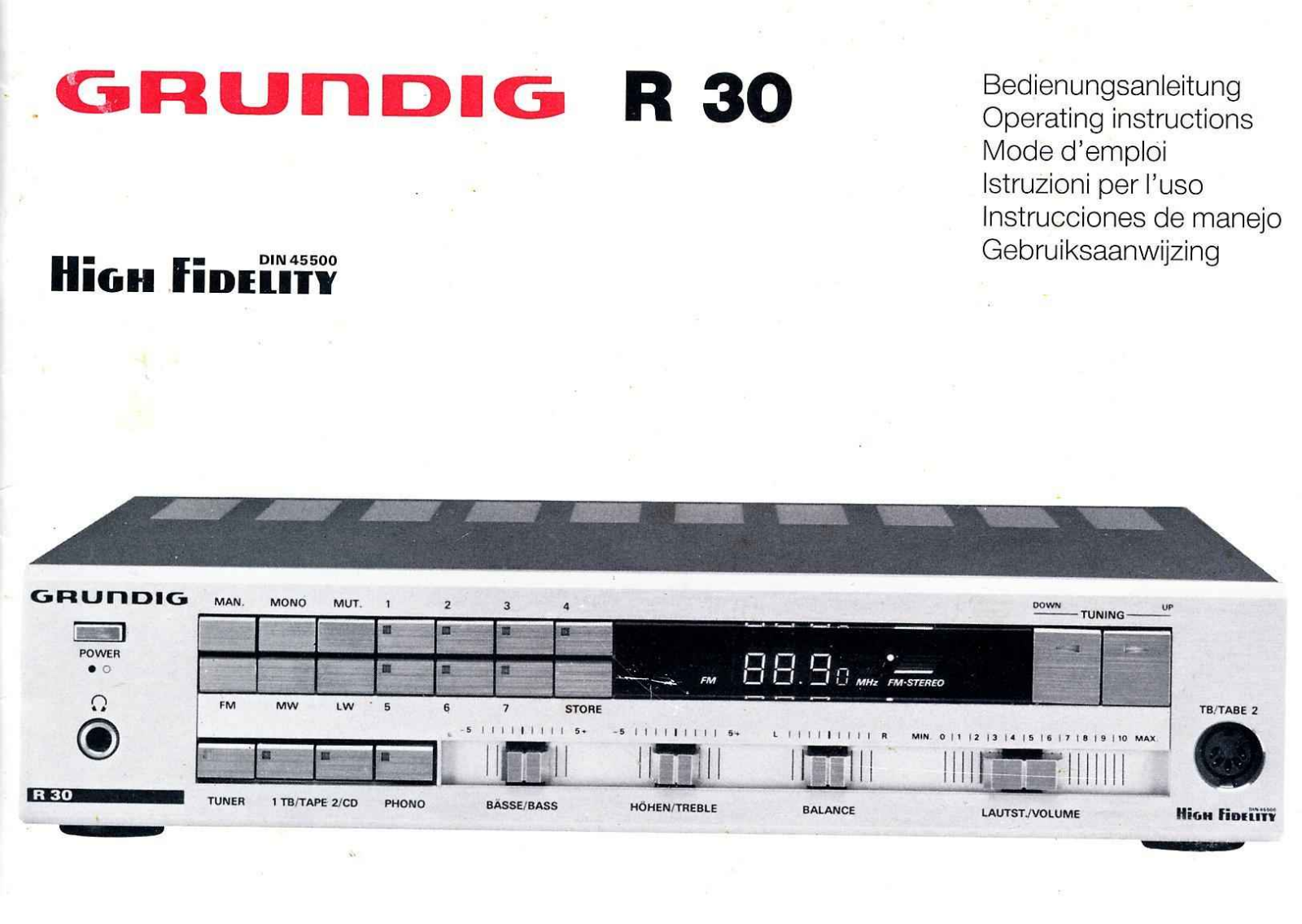 Grundig MV-4-R-30 Owners Manual