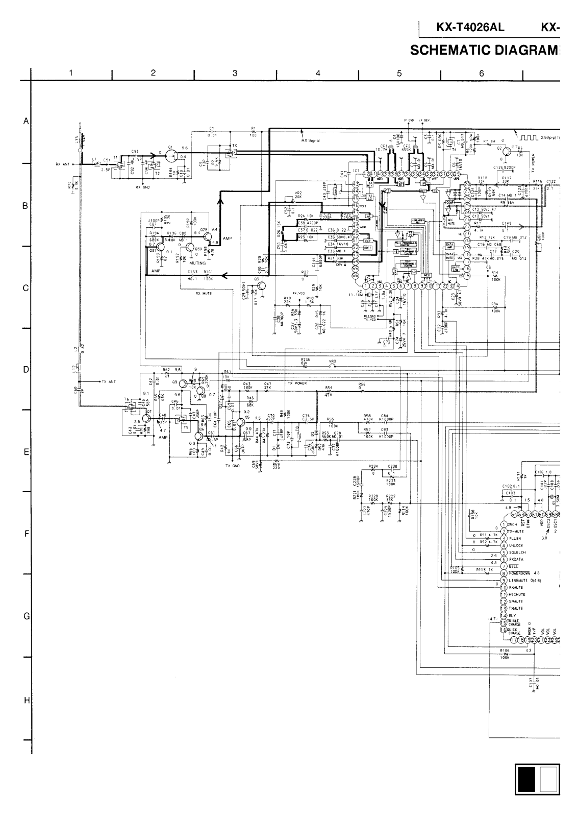 SONY kx-t4026al Diagram