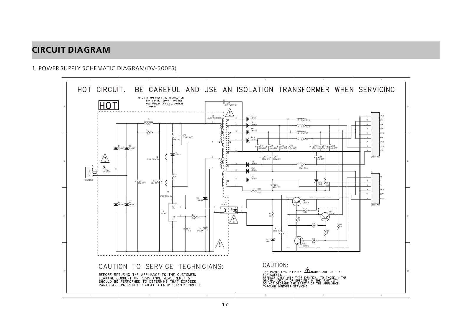 Daewoo DV500ES Schematic