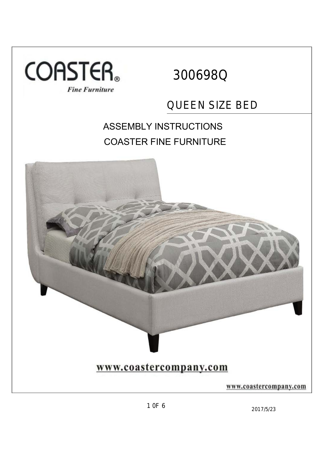 Coaster 300698Q Assembly Guide - ManualMachine.com