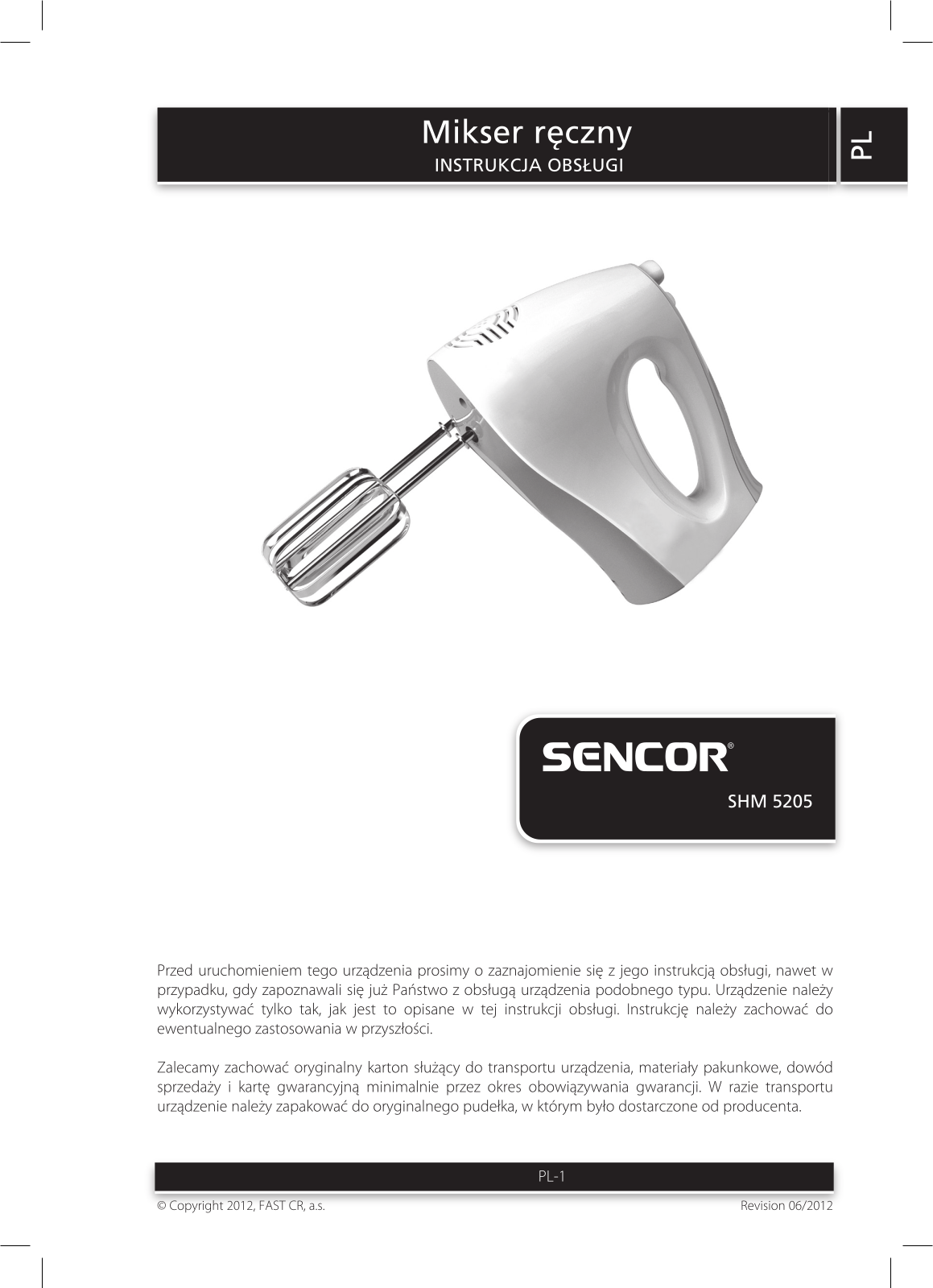 Sencor SHM 5205 User manual