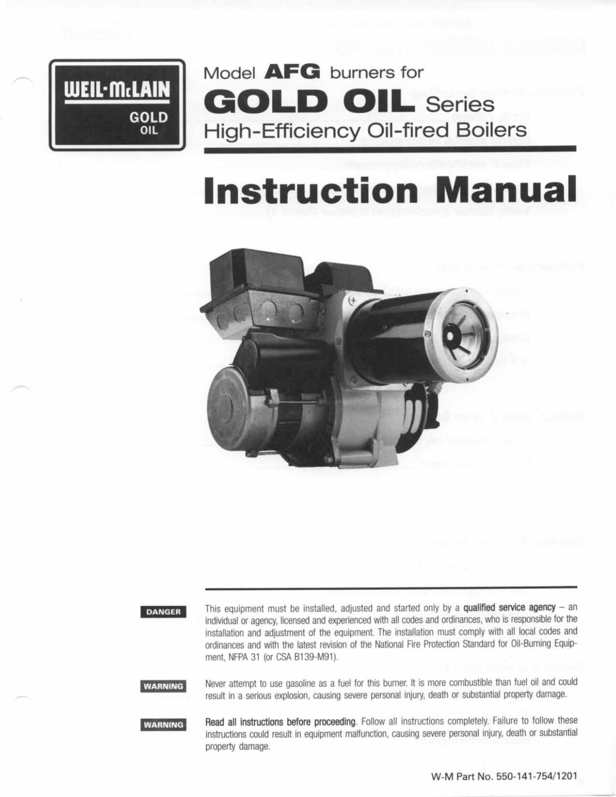 Weil-McLain AFG User Manual