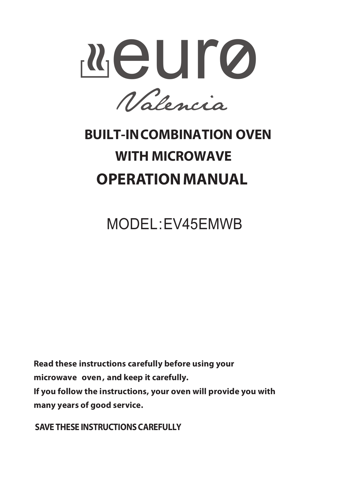 Euro Appliances EV45EMWB User Manual