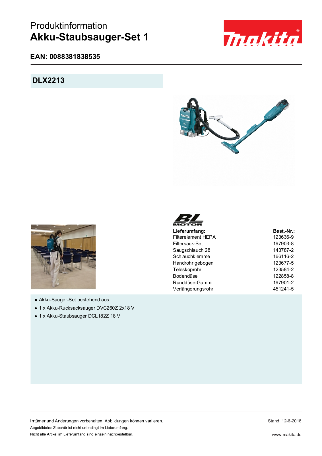 Makita DLX2213 Service Manual