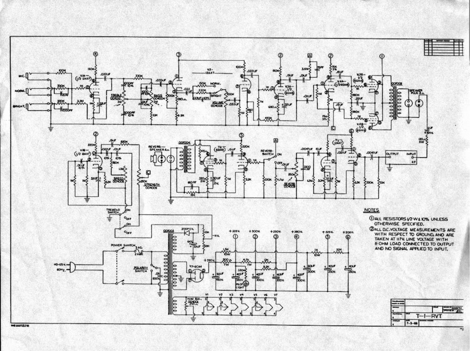 Guild thunder t1rvt schematic