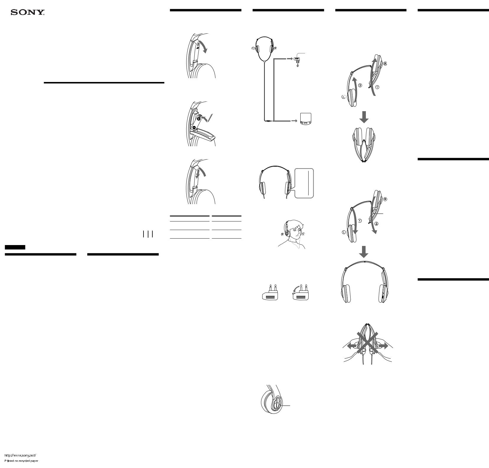 Sony MDR-NC5 User Manual