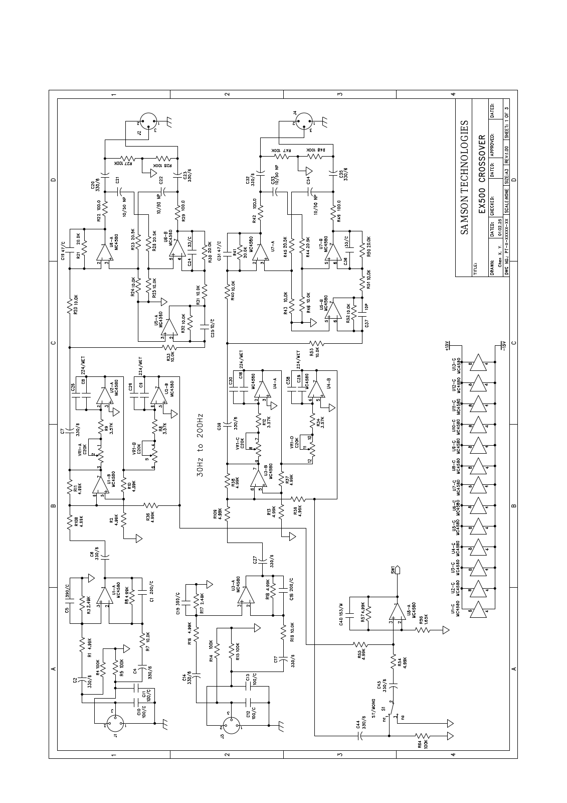 Samson Audio EX-500 Schematic