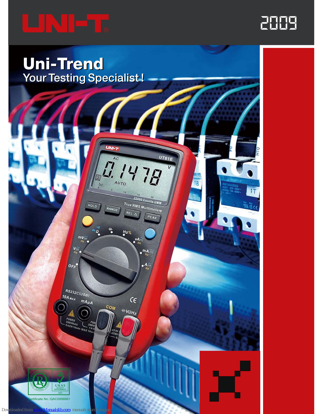 UNI-T UT61 series, UT61E, UT61A, UT61B, UT61C Brochure & Specs