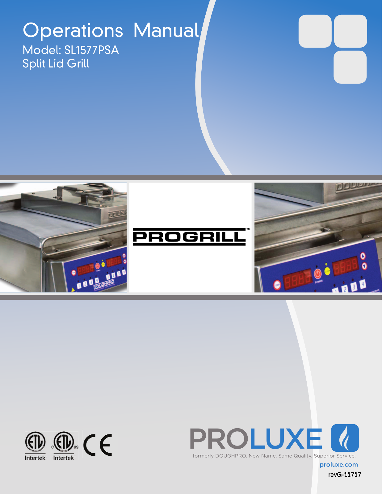 Doughpro Proluxe SL1577PSA Service Manual