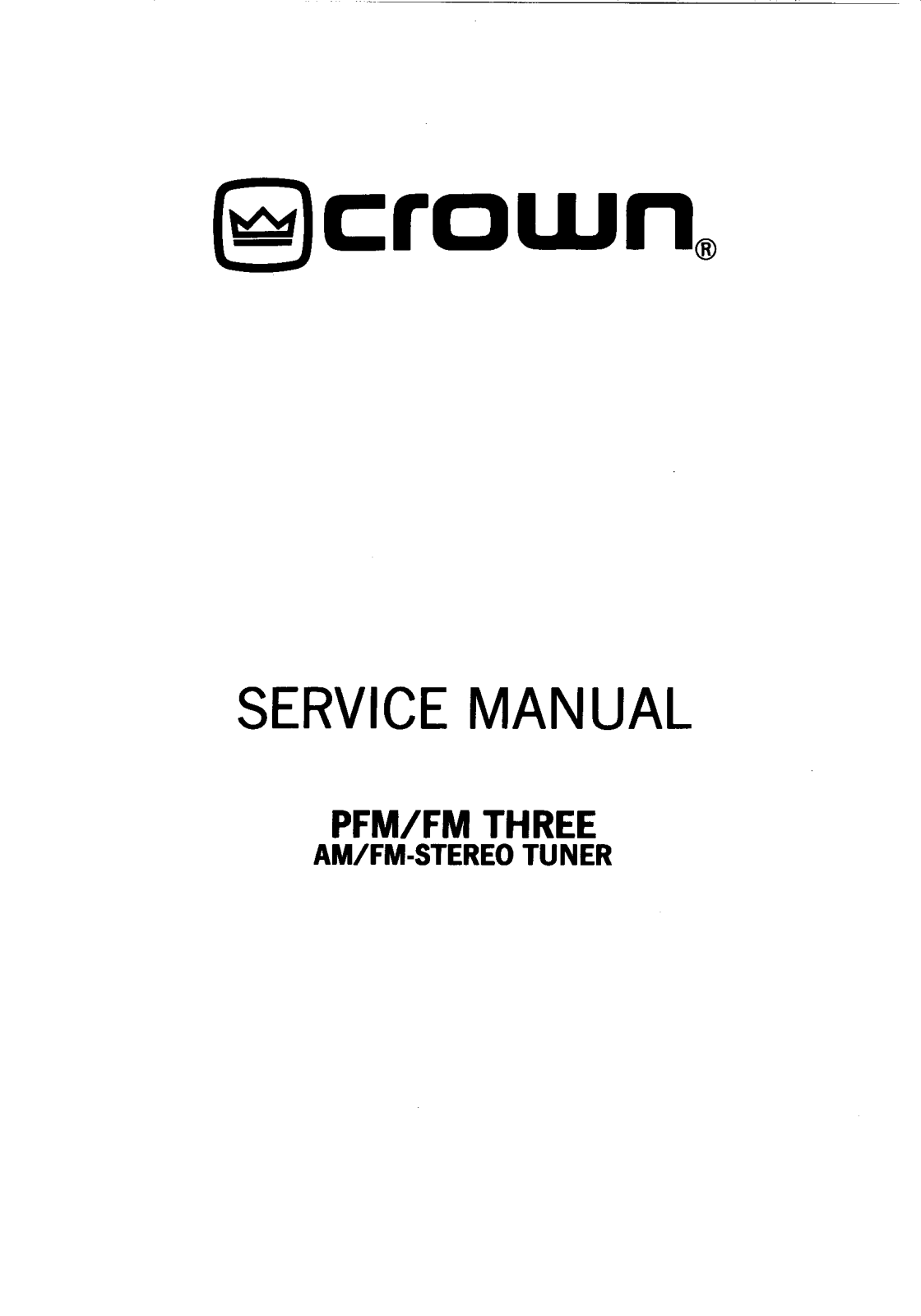 Crown Audio FM-3 Service Manual