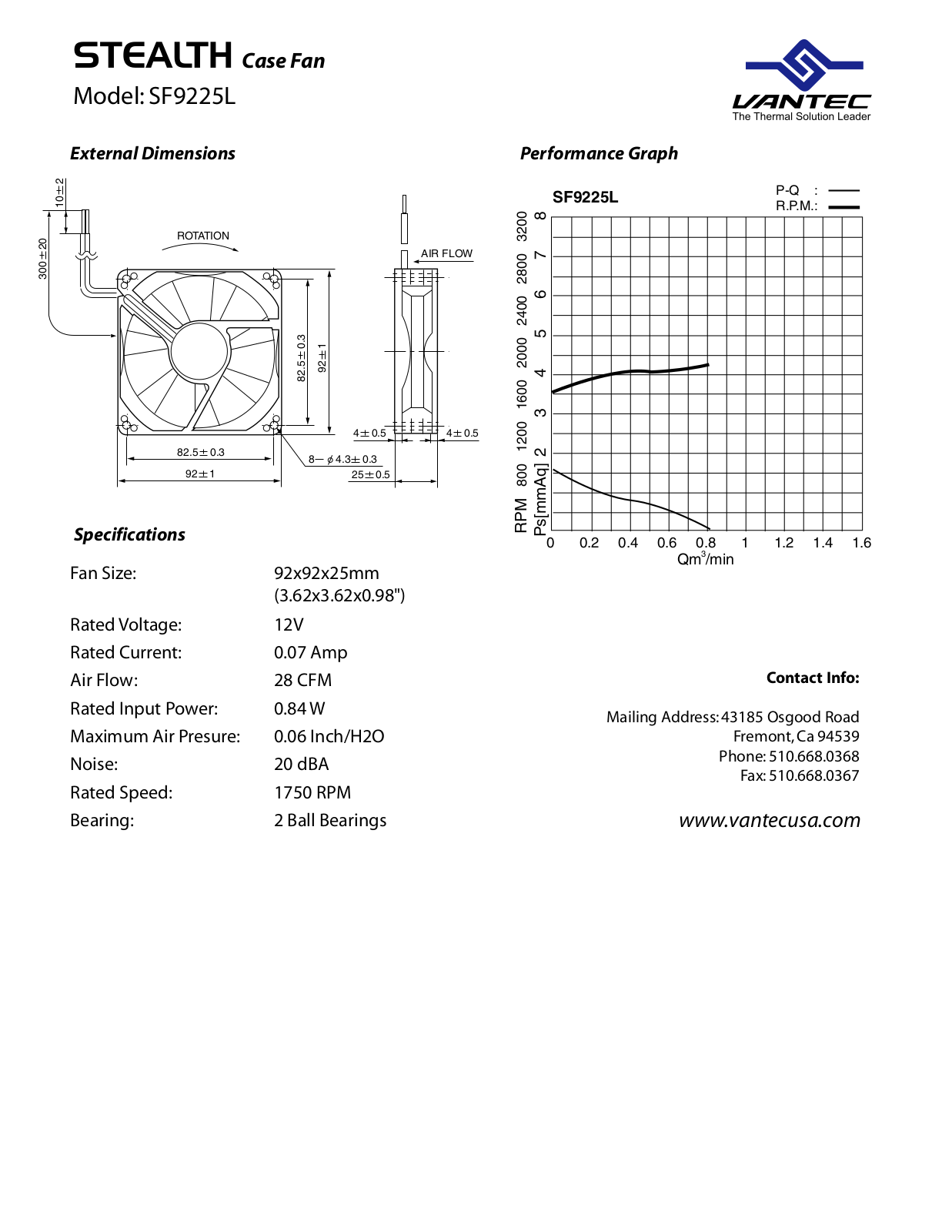 Vantec SF9225L User Manual - ManualMachine.com