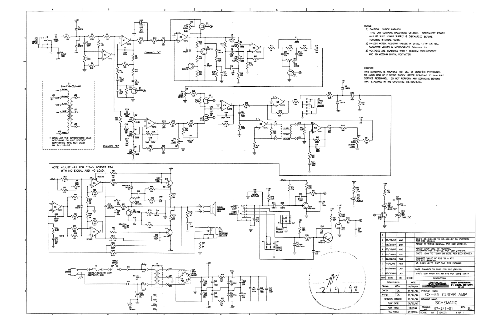 Crate gx 65 sch Schematic