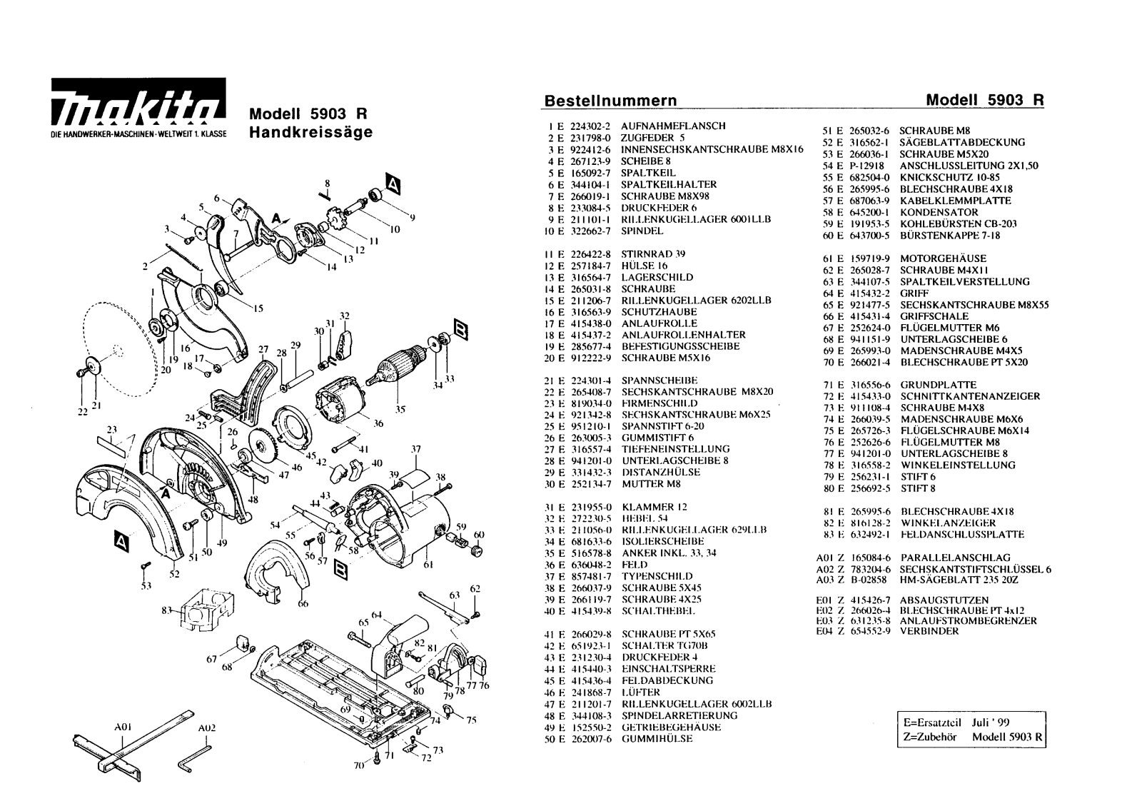 Makita 5903R User Manual