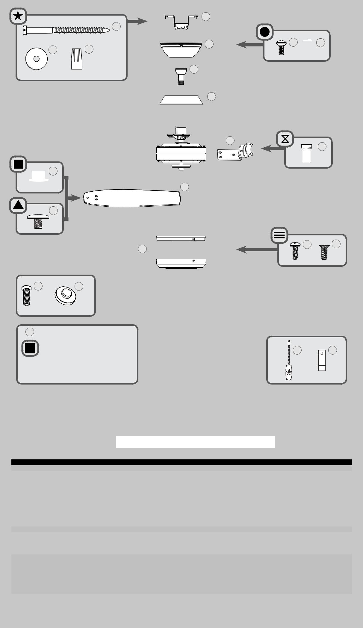 Hunter 59261, 59262, 59263, 59264 Parts Guide