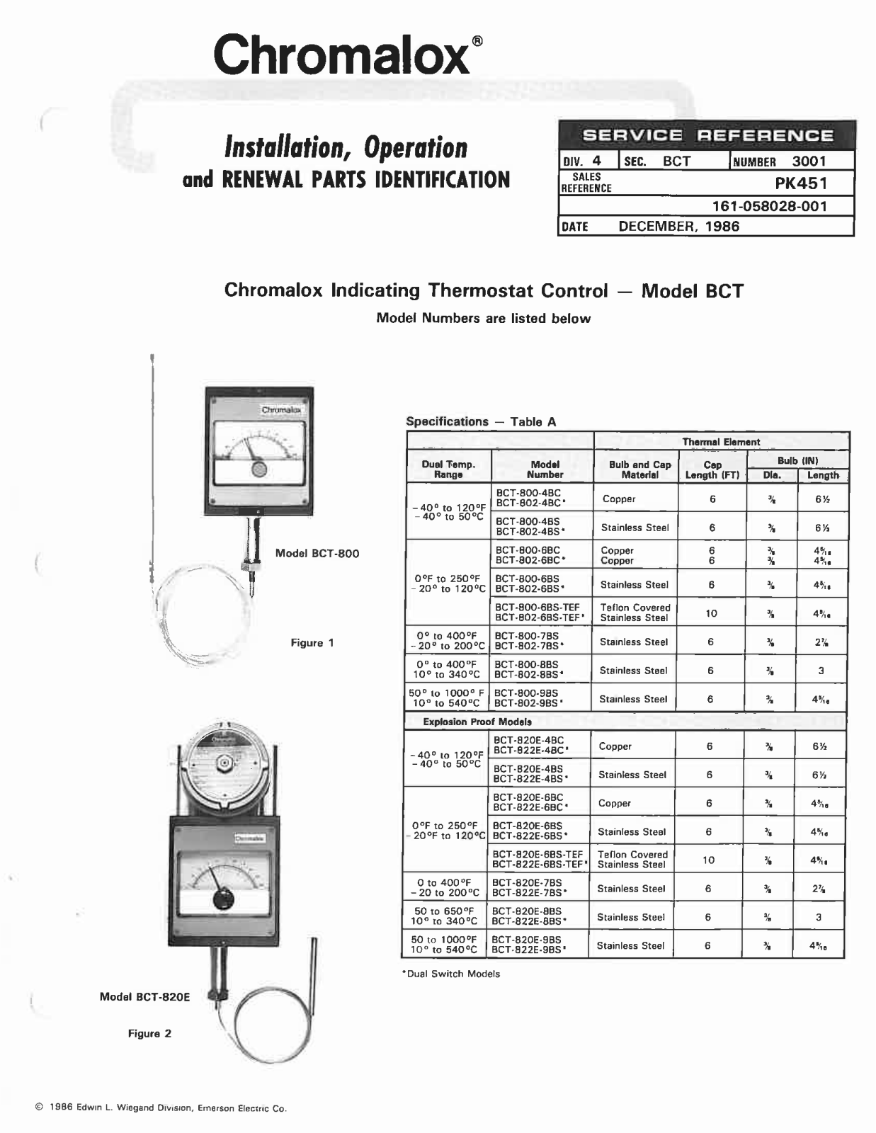 Chromalox BCT-820E, BCT-800 User Manual