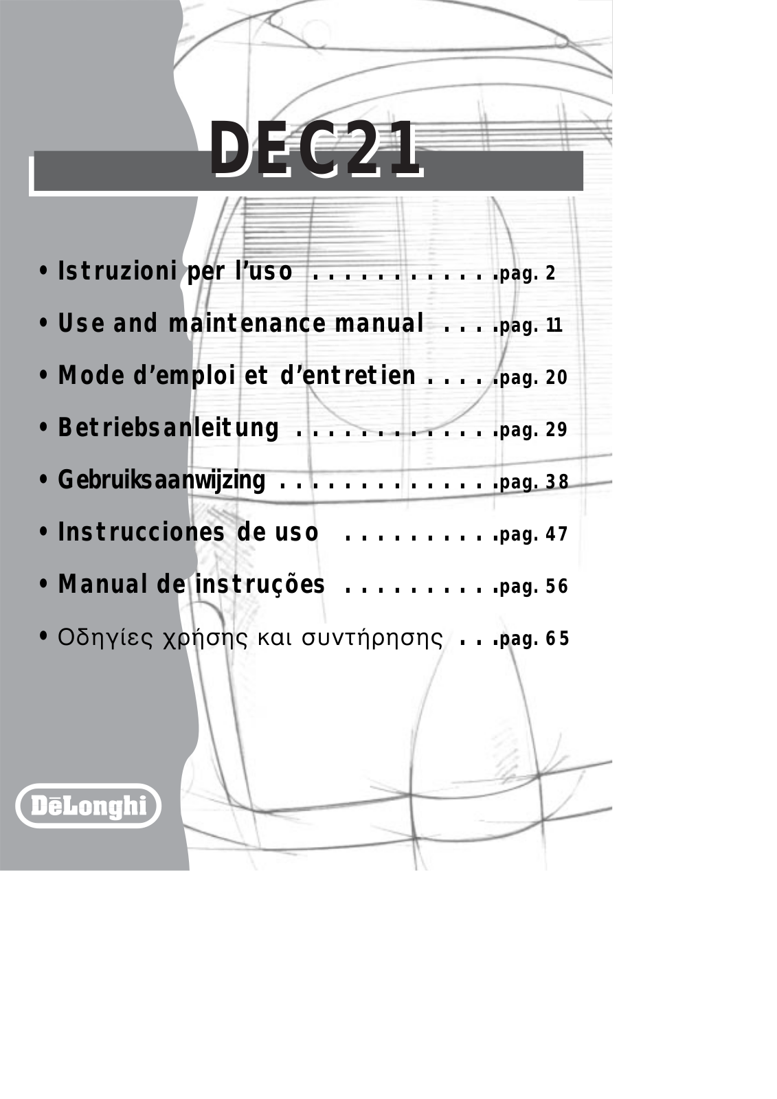 De'Longhi A3-5748010000 Owner's Manual