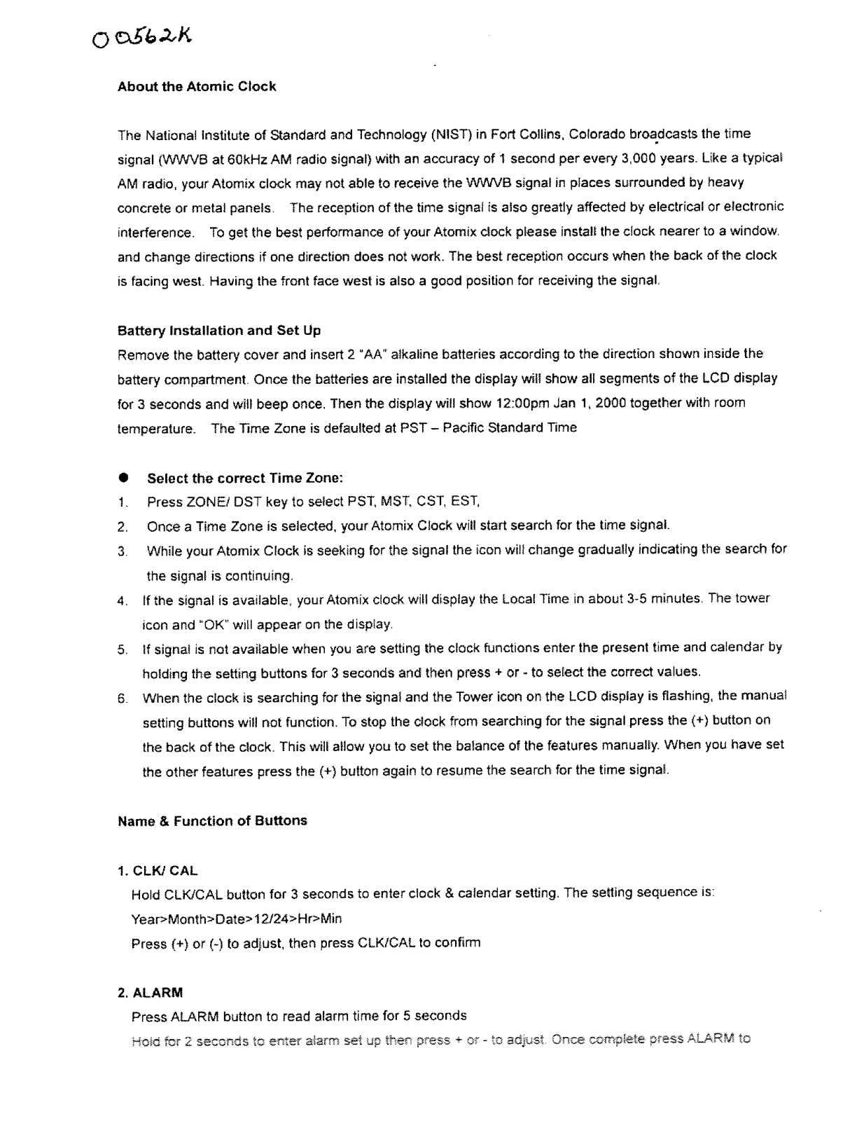 Chaney Instrument 00562 User Manual