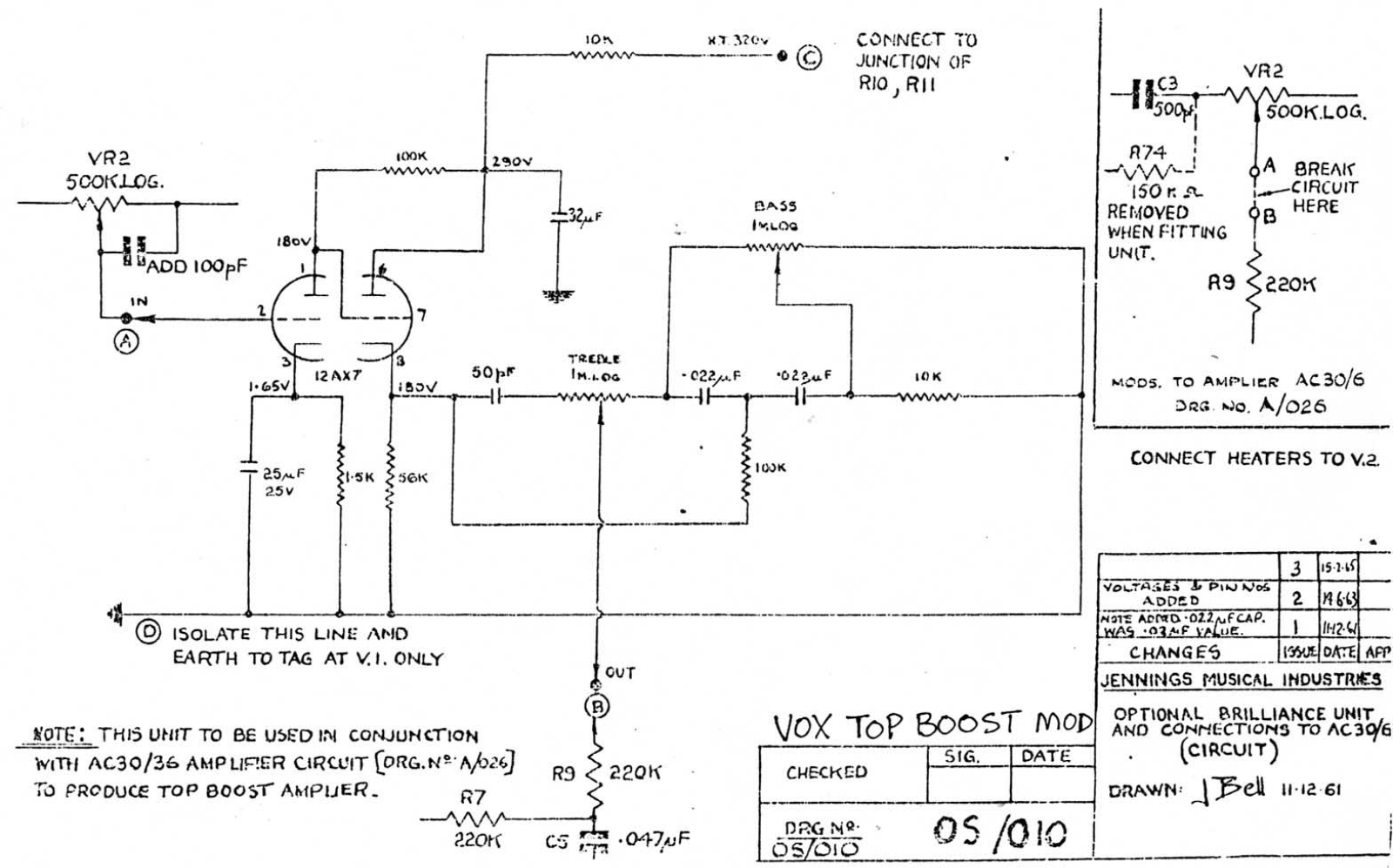 Vox ac30 1961, tbmod schematic