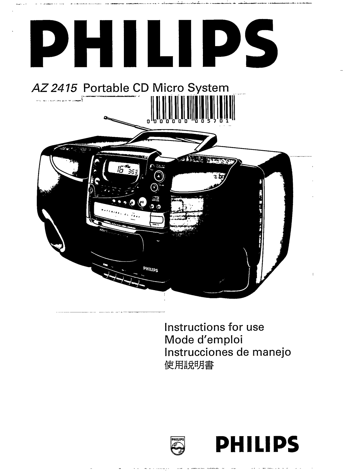 Philips AZ2415/20 User Manual