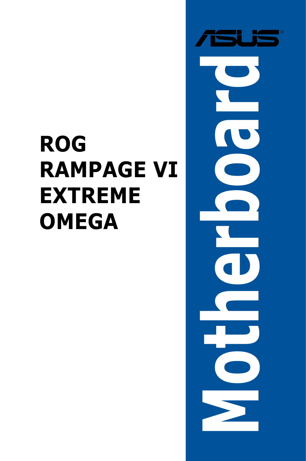 Asus ROG Rampage VI Extreme Omega User Manual