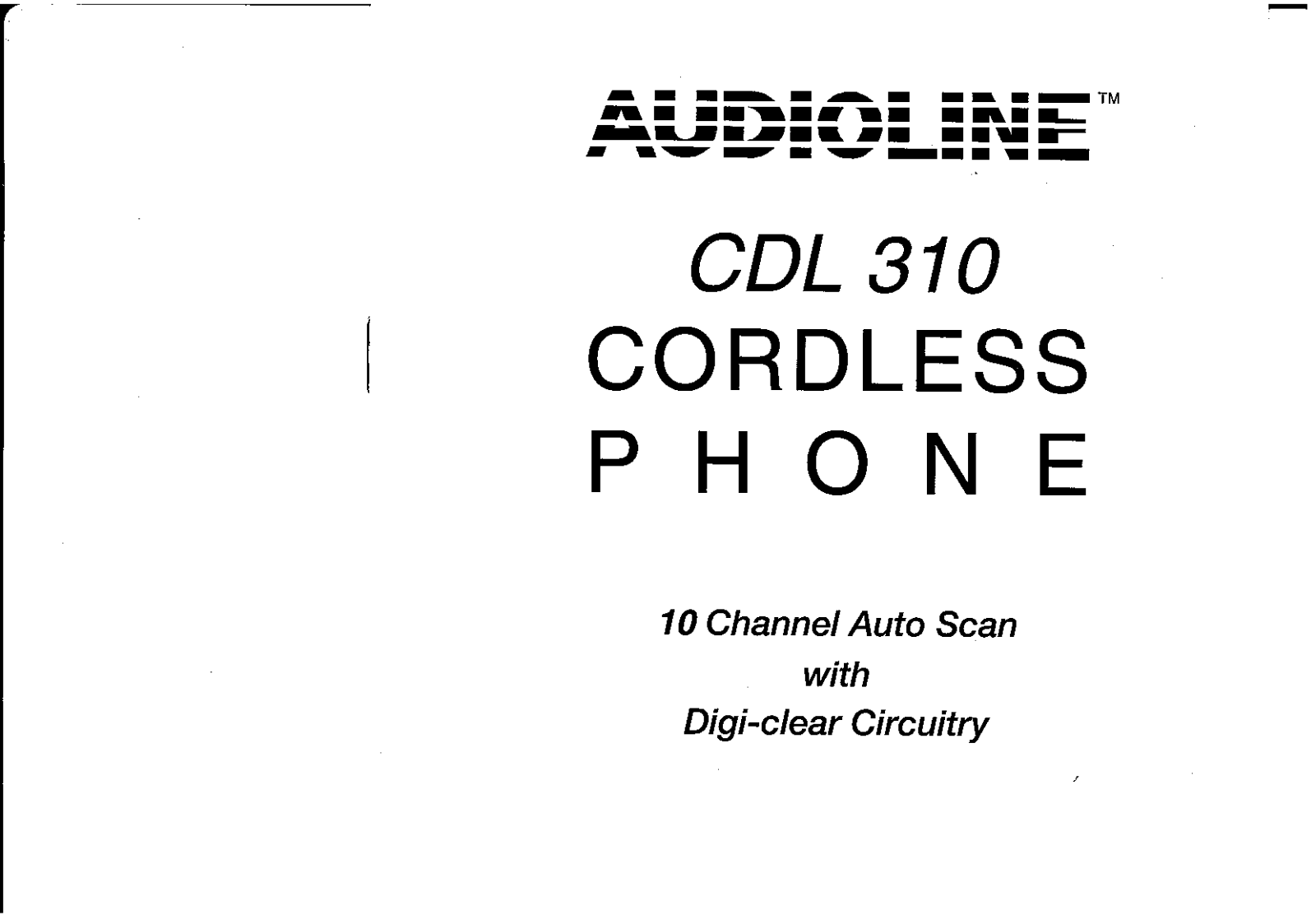 Audioline CDL310 User Manual