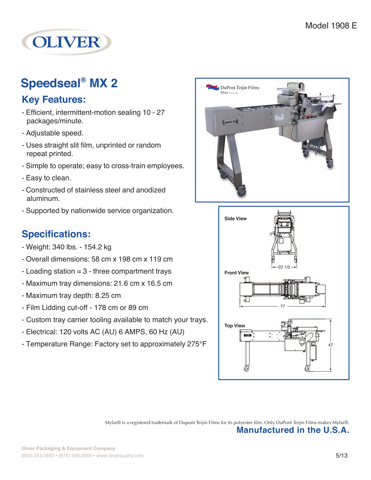 Oliver 1908 E User Manual