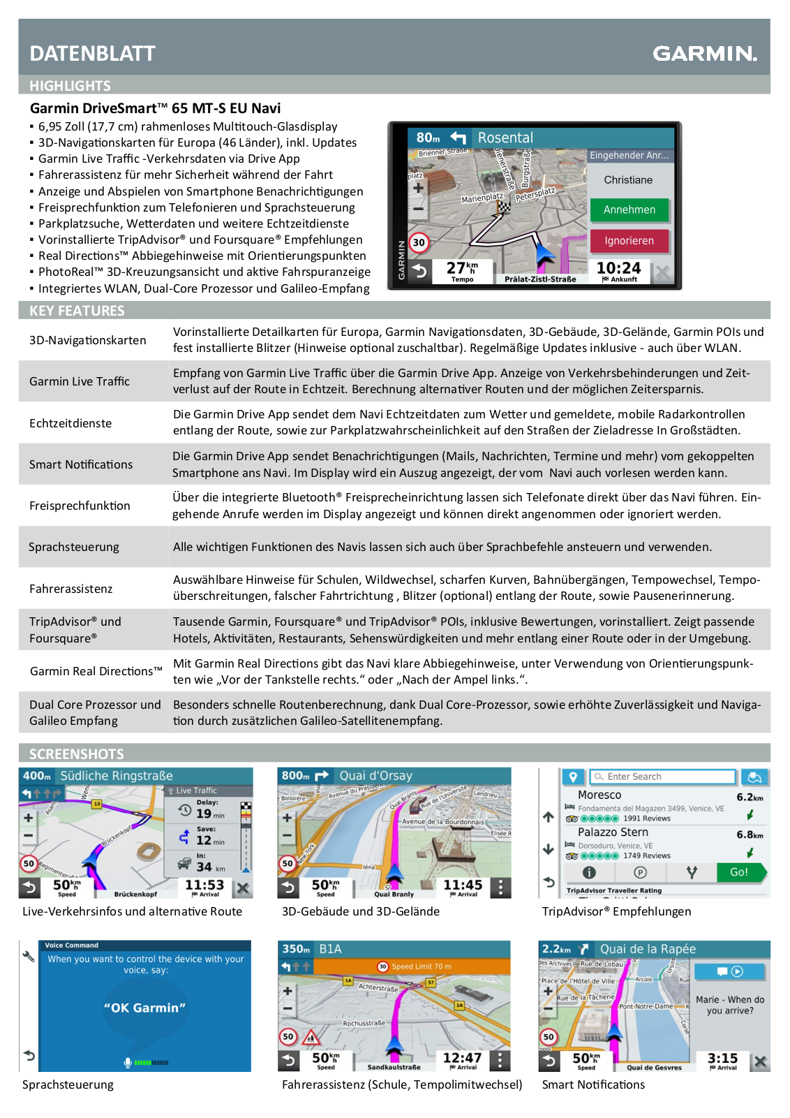 Garmin DriveSmart 65 MT-S EU Service Manual