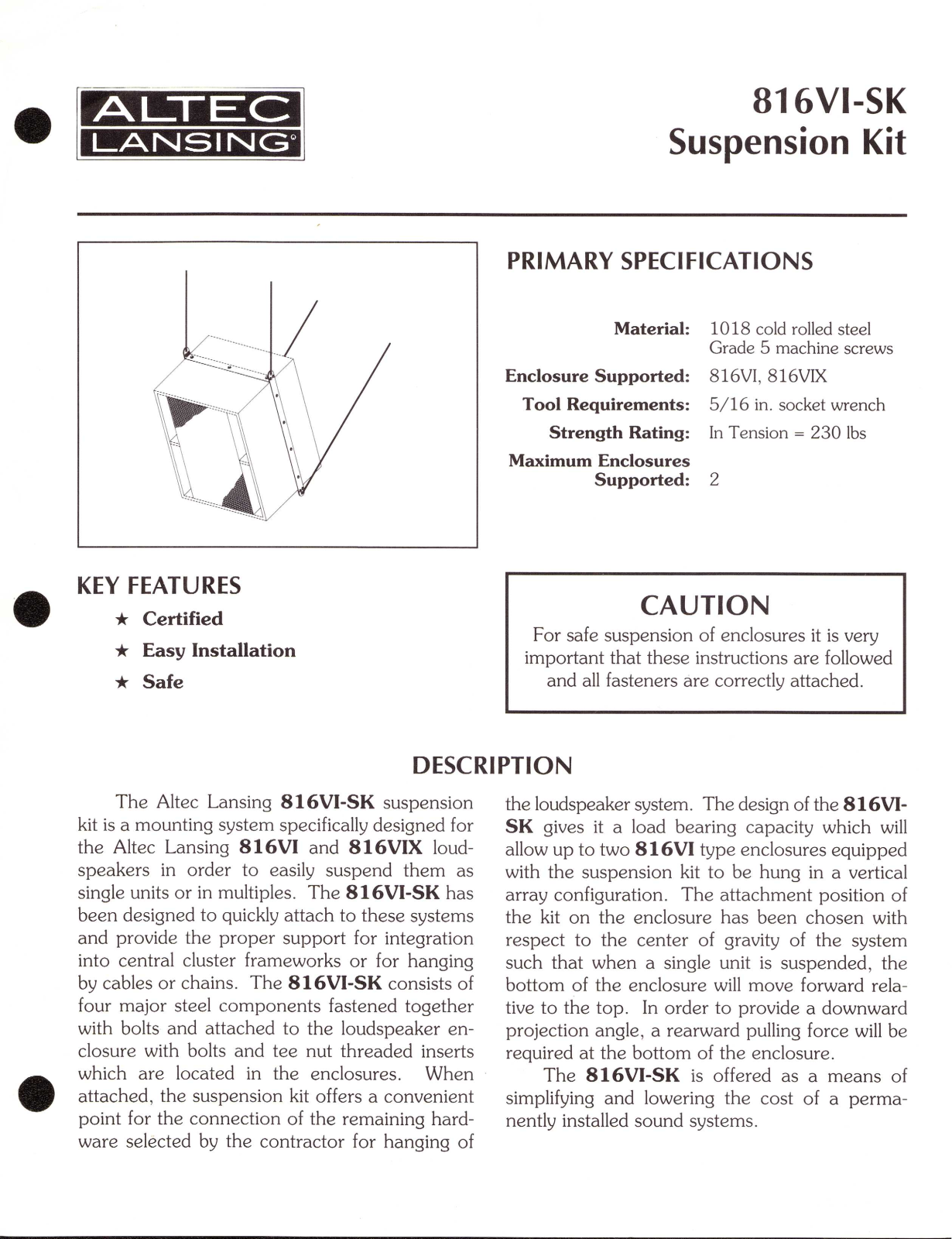 Altec lansing 816VI-SK User Manual