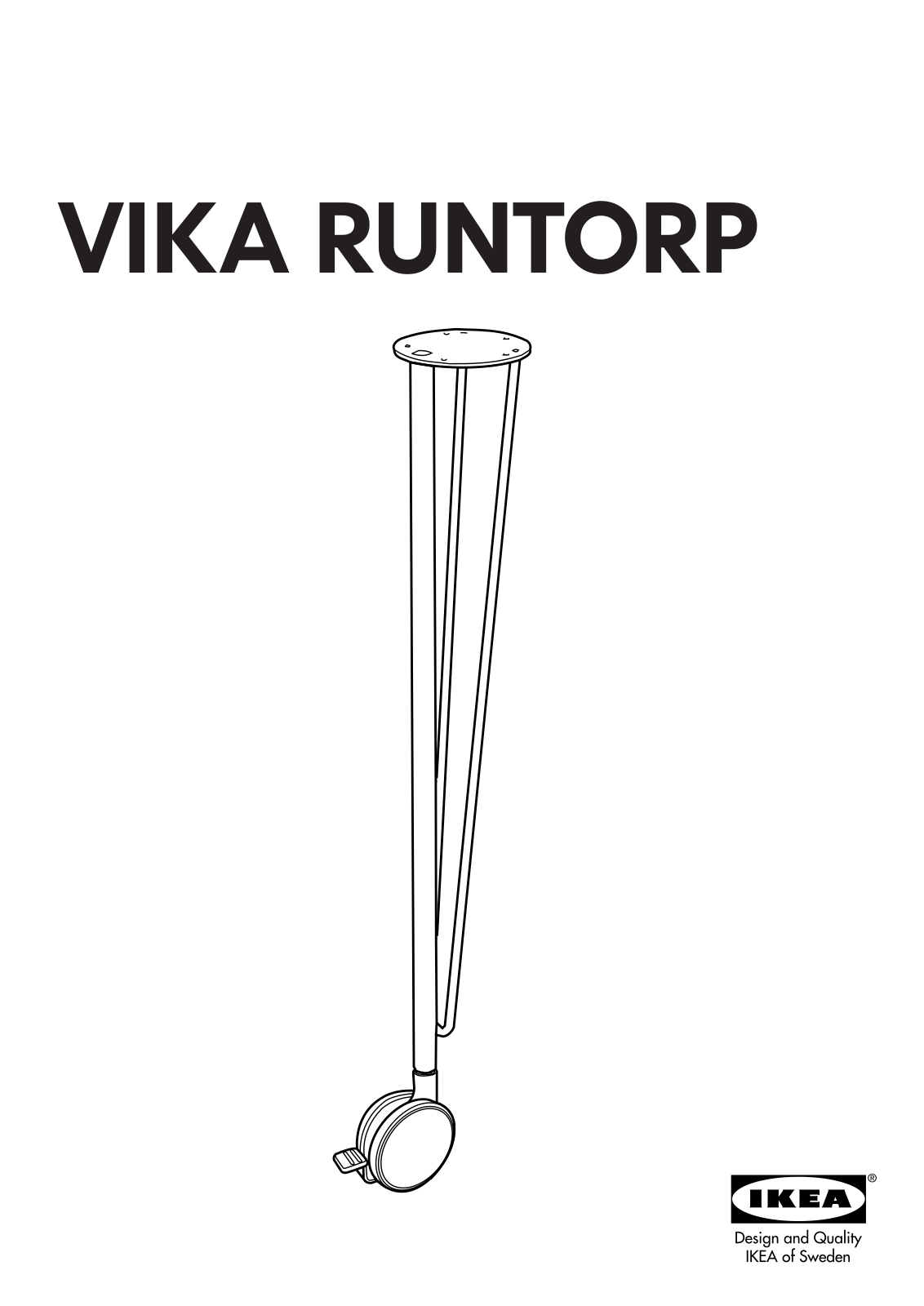 IKEA VIKA RUNTORP LEG Assembly Instruction