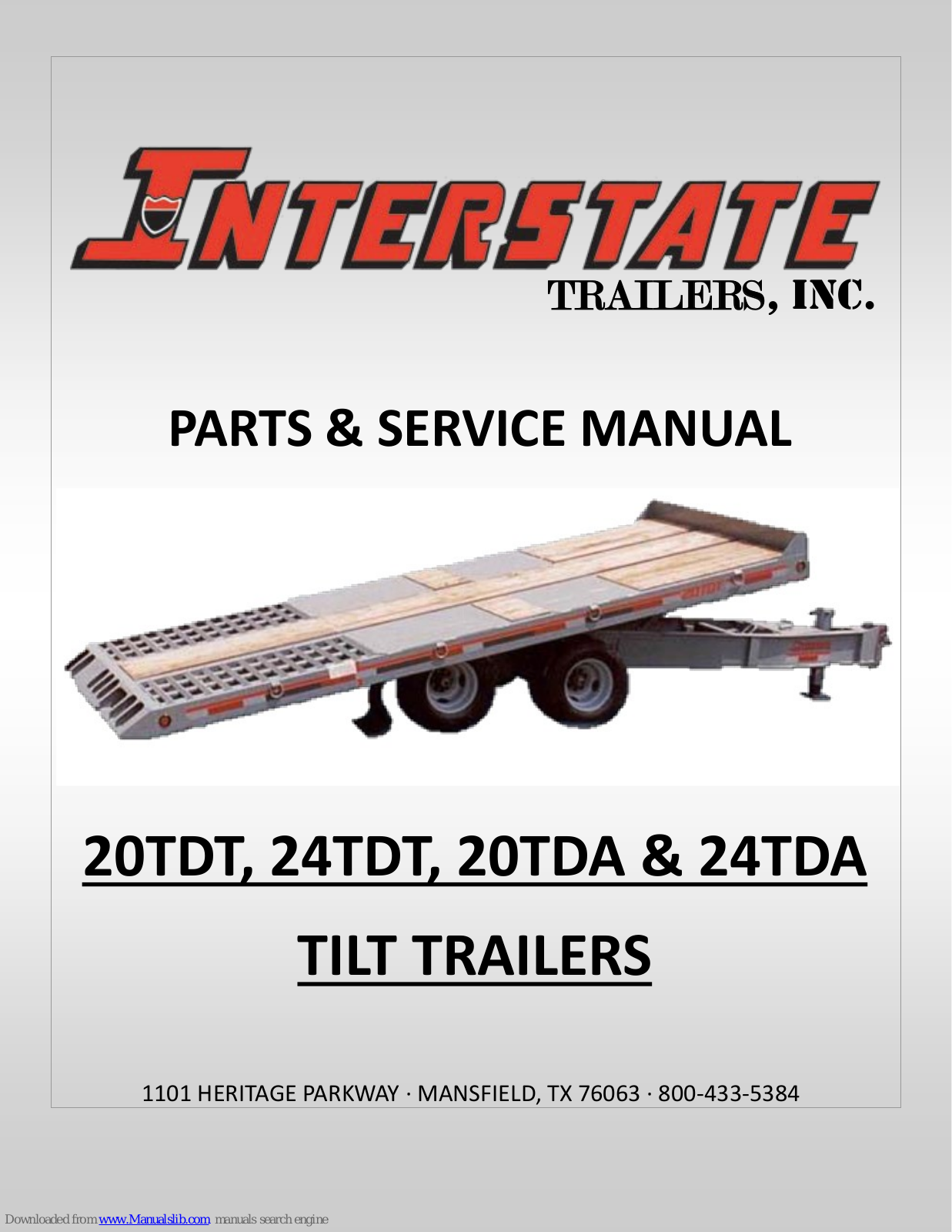 Interstate 20TDT, 24TDA, 24TDT, 20TDA Parts And Service Manual