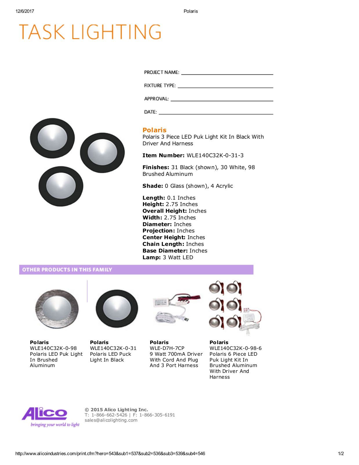 Alico LED2072 Specifications - ManualMachine.com