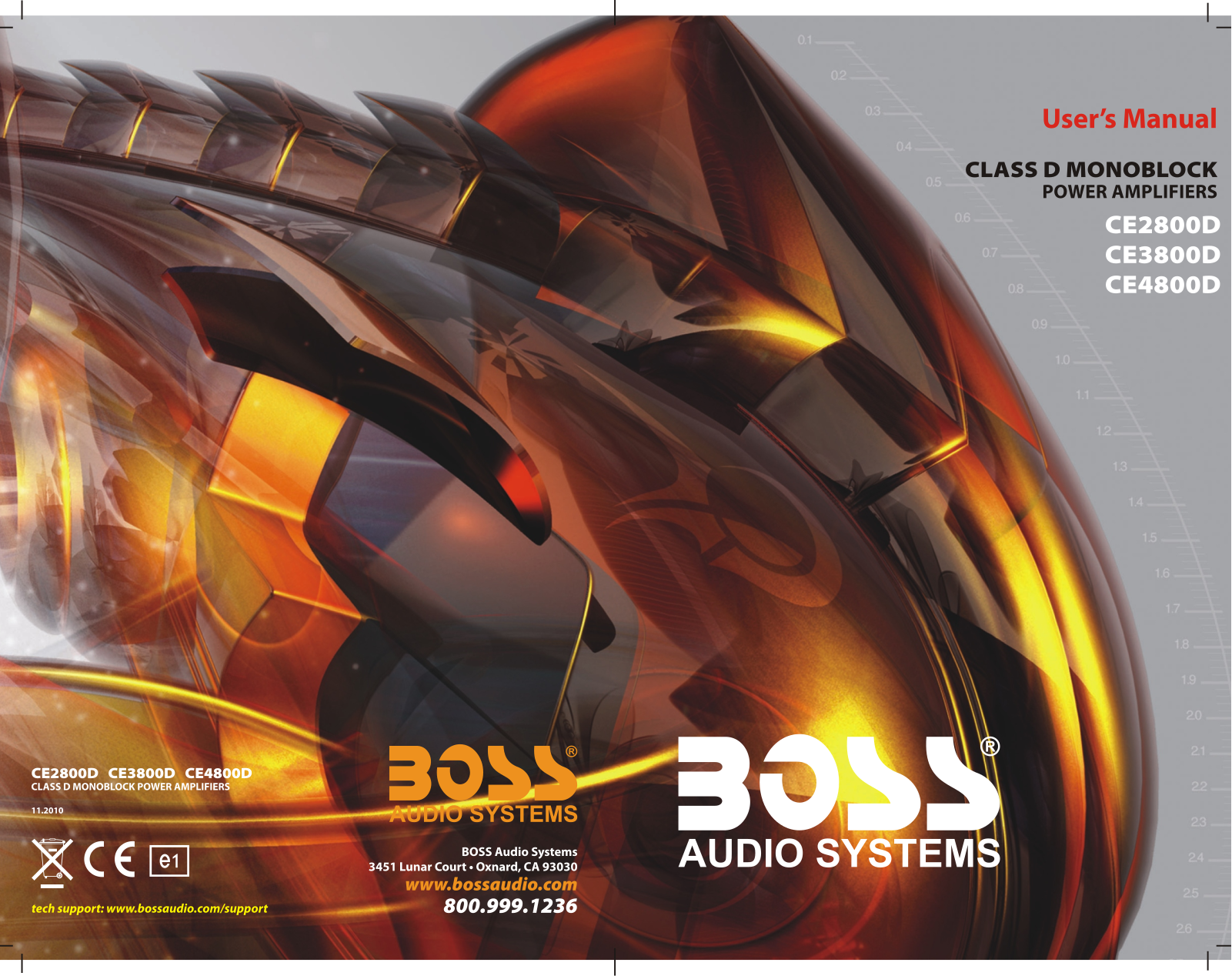 Boss Audio CHAOS EPIC CE2800D, CHAOS EPIC CE3800D, CHAOS EPIC CE4800D User Manual