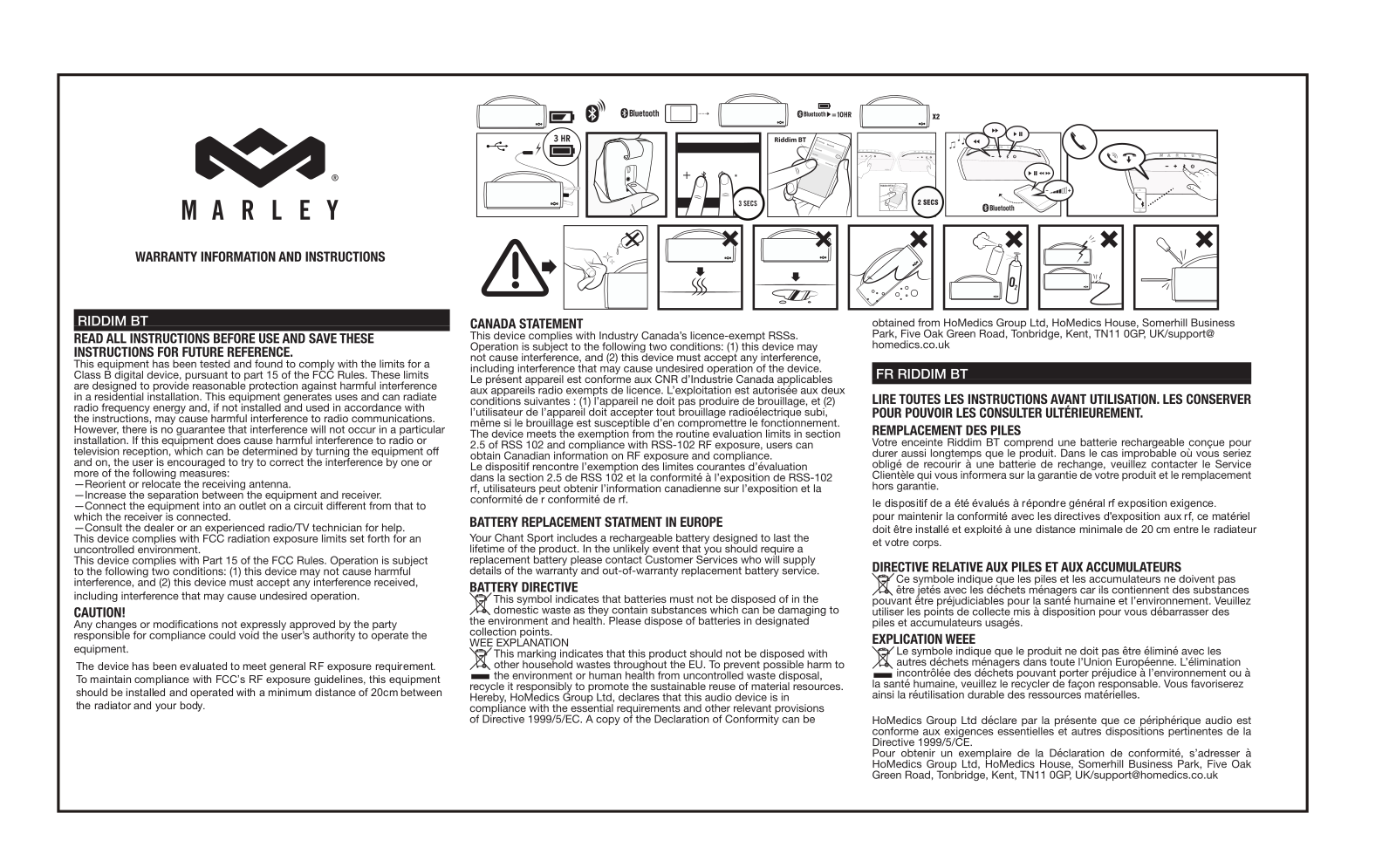 The House of Marley RIDDIMBT Users manual