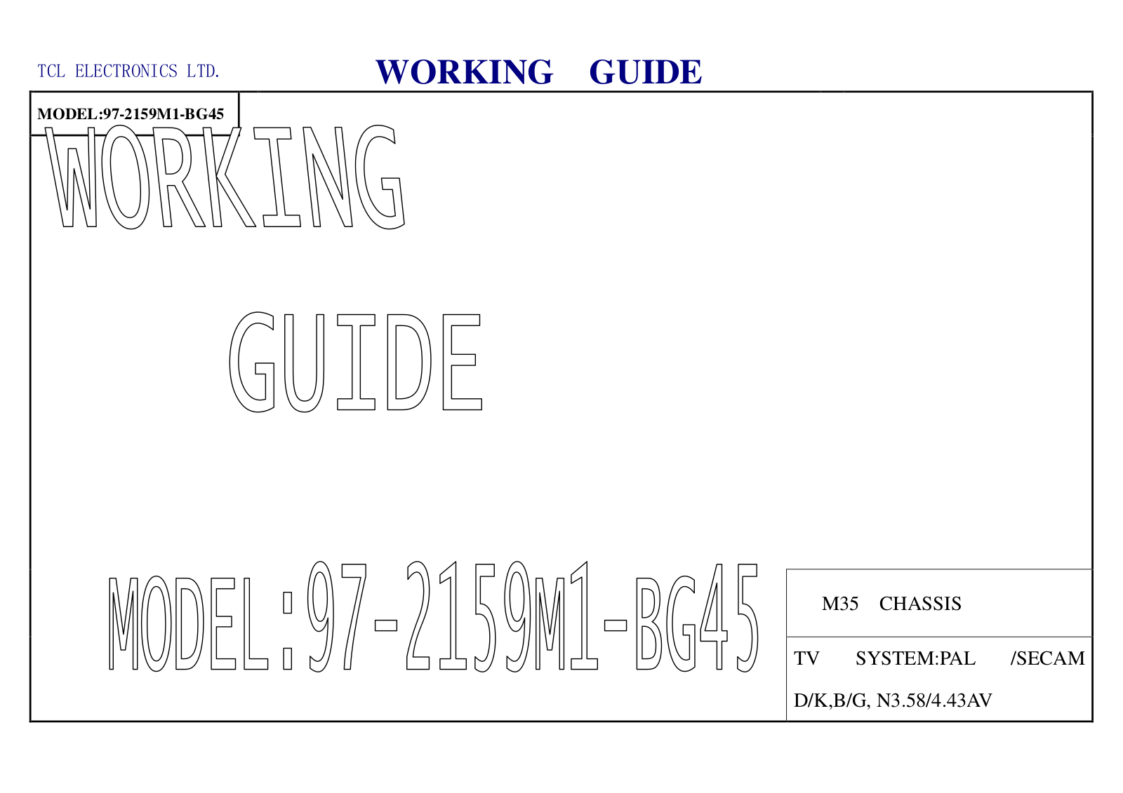 TCL 97-2159M1-BG45 Schematic