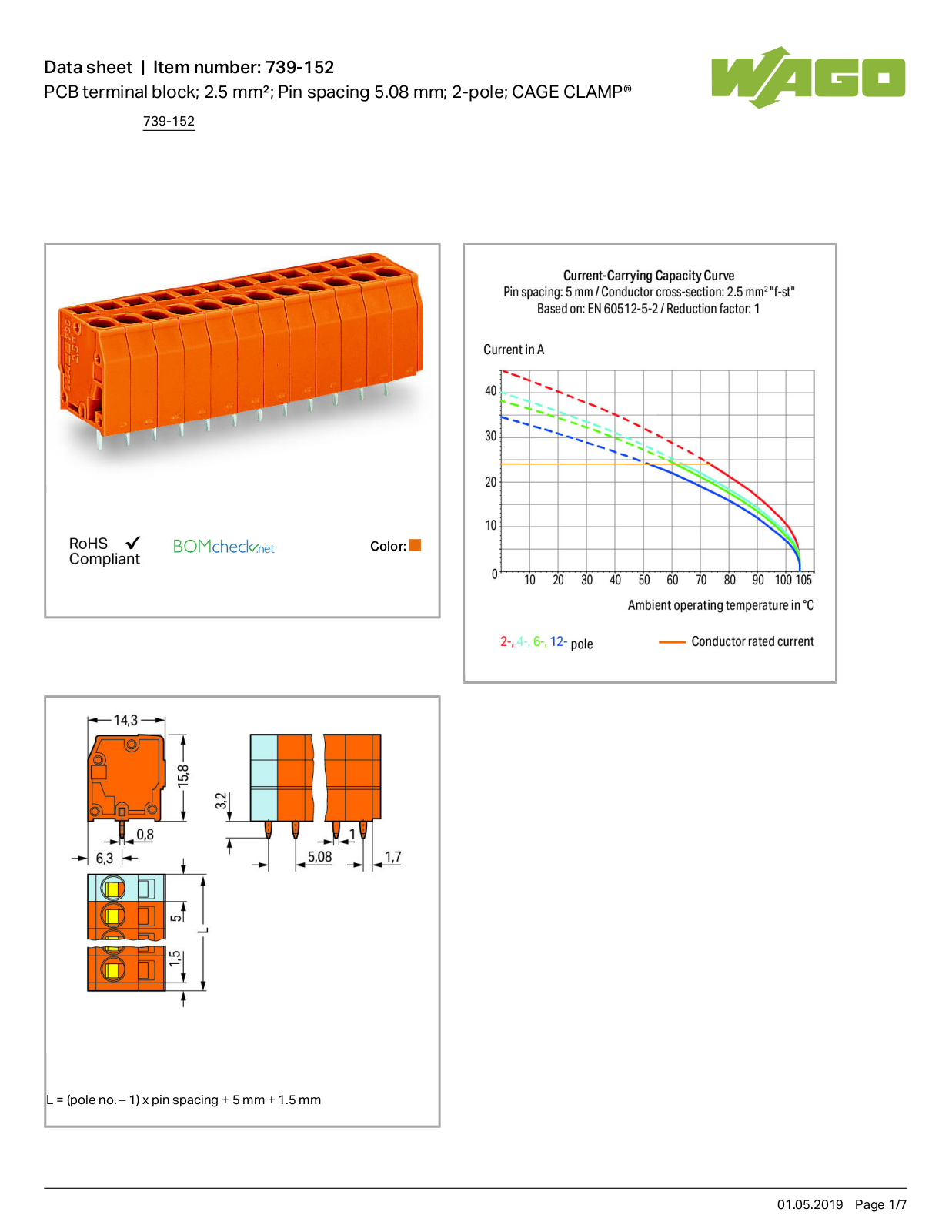 Wago 739-152 Data Sheet