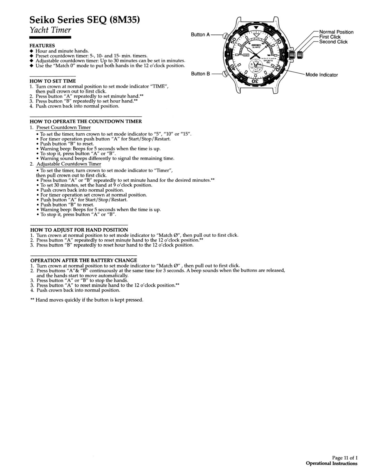 Seiko SEQ User Manual