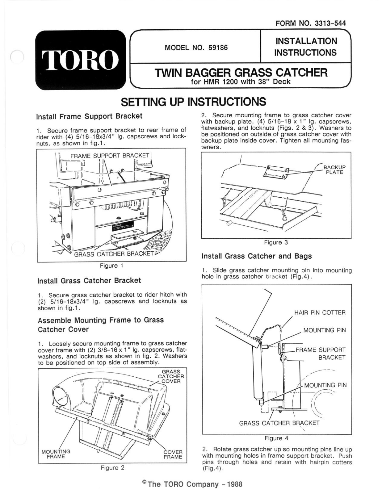 Toro 59186 Installation Instructions