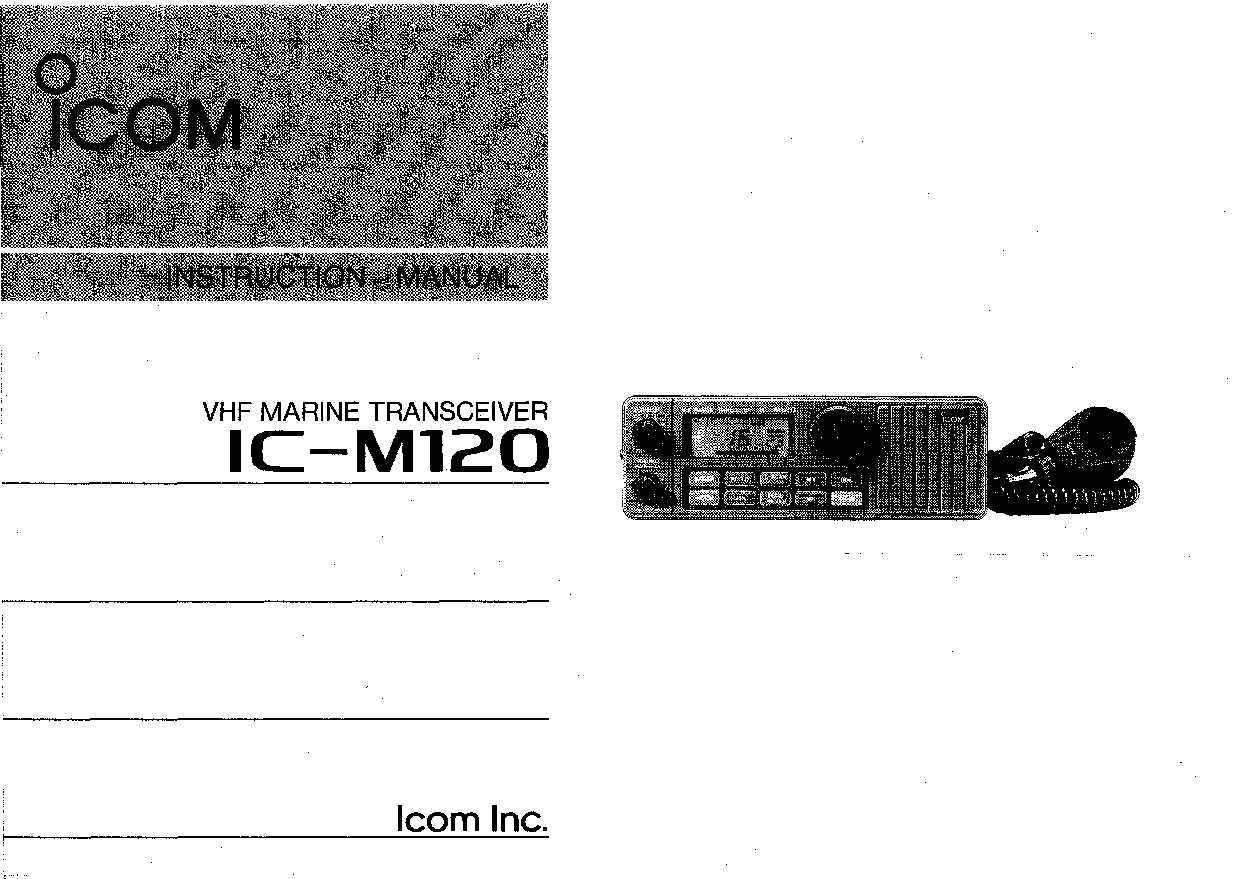 Icom IC-M120 User Manual